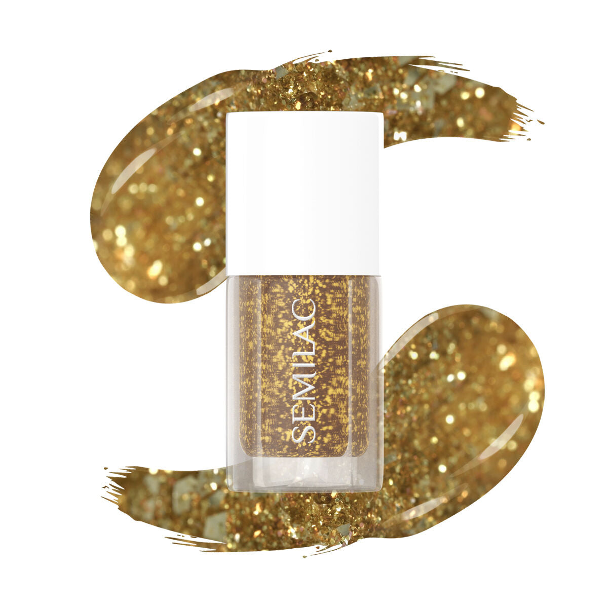 042 Flakes of Gold - Alm. Neglelak - 7 ml-neglect-Semilac-NR Kosmetik