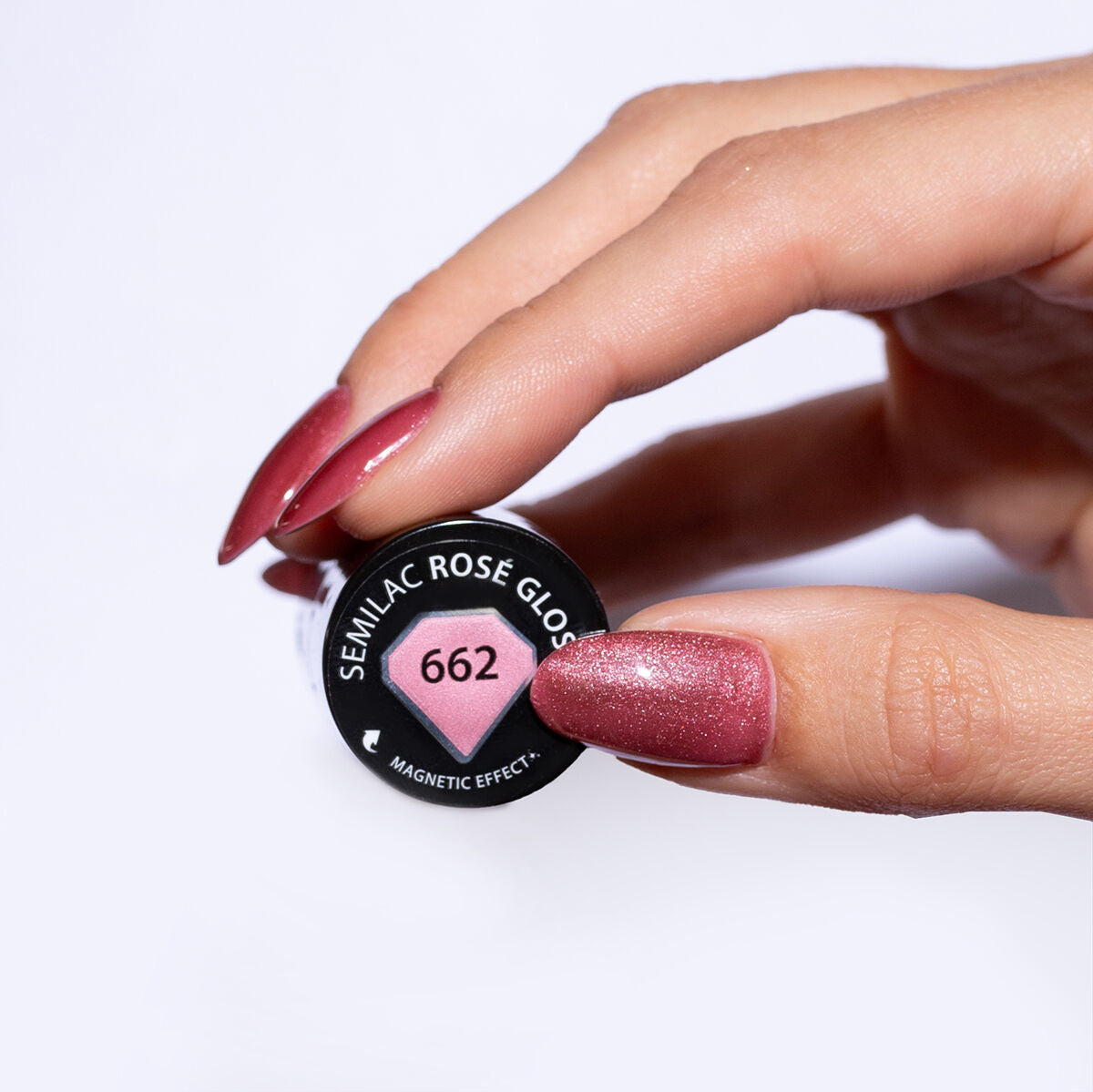 UV Hybrid 662 Rosé Gloss 7 ml-CAT EYE-Semilac-NR Kosmetik