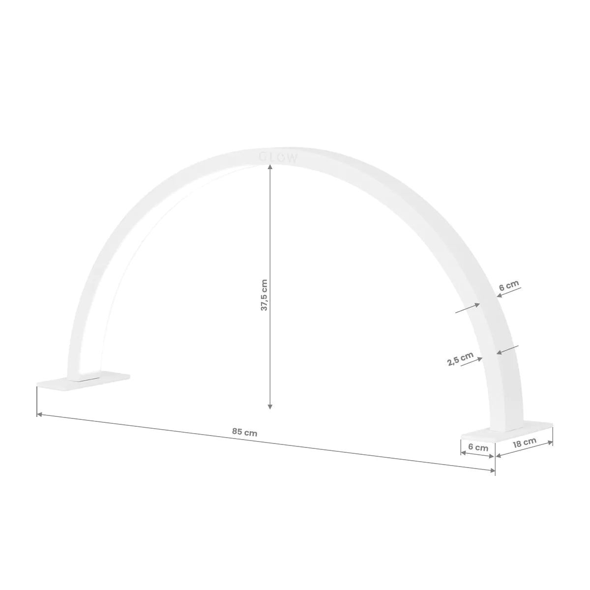 Bord LED Lampe - Moon Glow ARCHE II Hvid - 40W-Lampe-Activeshop-NR Kosmetik