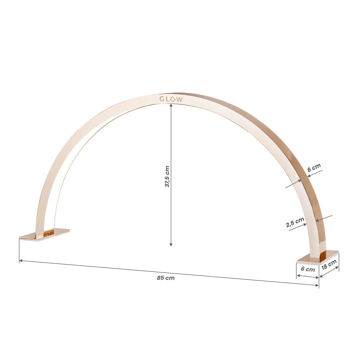 Bord LED Lampe - Moon Glow ARCHE II Gold Copper - 40W-Lampe-Activeshop-NR Kosmetik