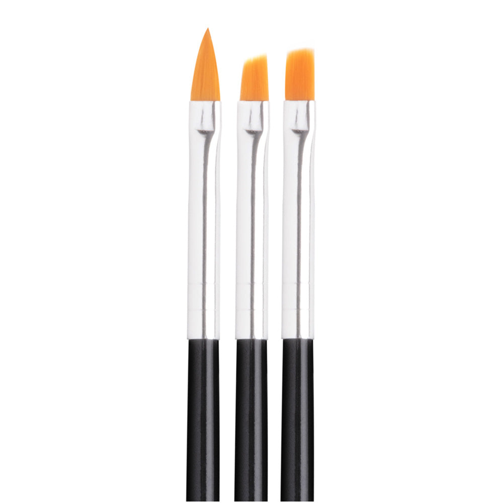 Sort Penselsæt - 3 stk.-Nail Art Pensel-ABA-NR Kosmetik