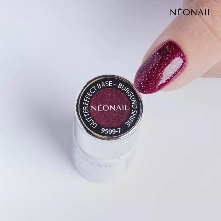Glitter Effect Base Burgund Shine 9599-7 - 7,2 ml *-UV Hybrid TOP/BASE-NeoNail-NR Kosmetik