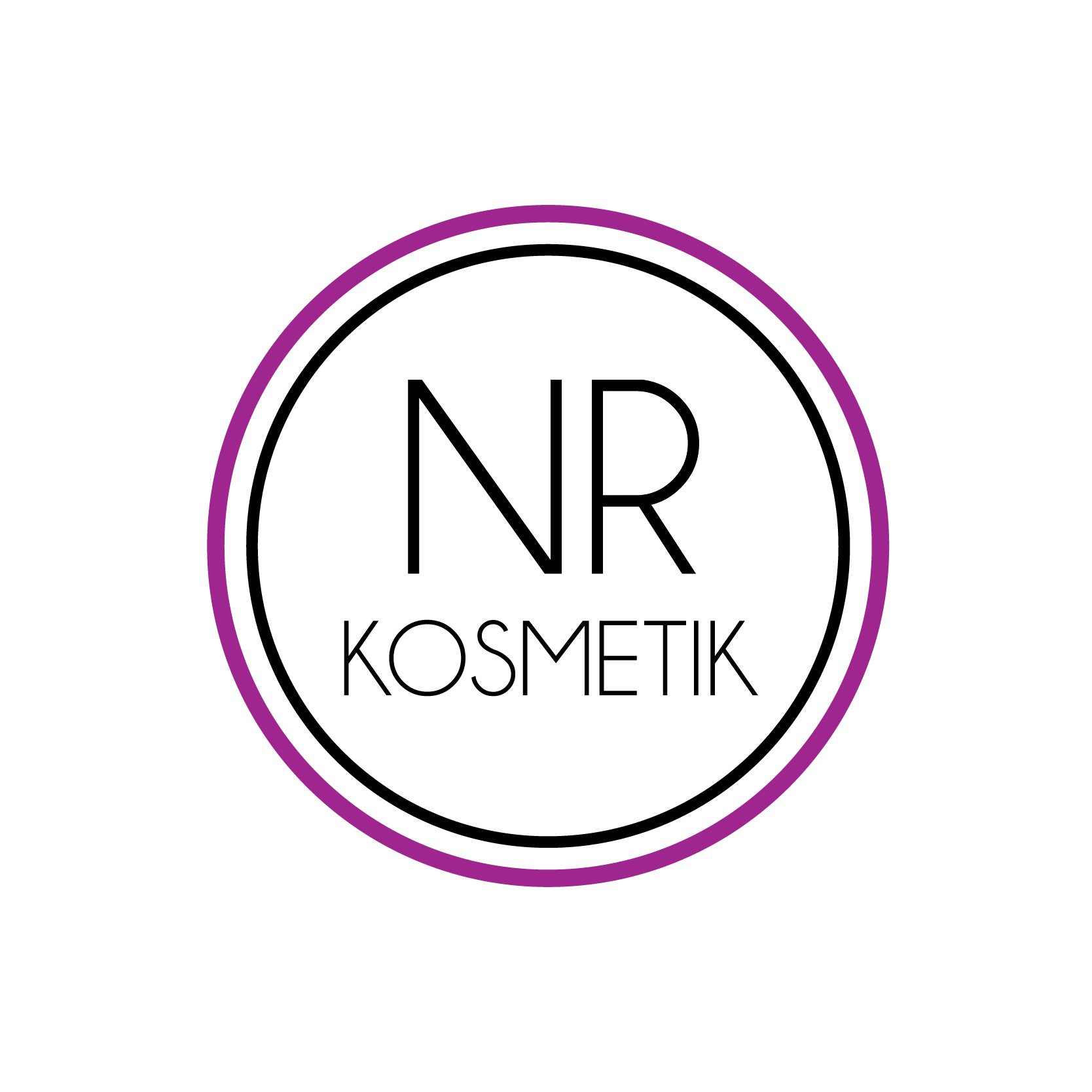 NR Kosmetik ApS logo på kosmetik hjemmeside, med salg af gelpolish, gallack, eyelash og vippeprodukter