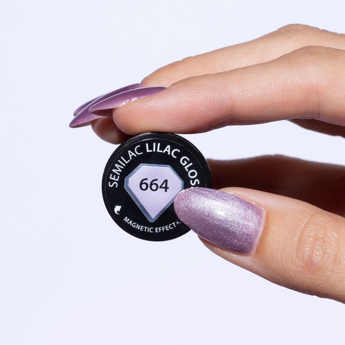 Gelpolish 664 Lilac Gloss - 7 ml-CAT EYE-Semilac-NR Kosmetik