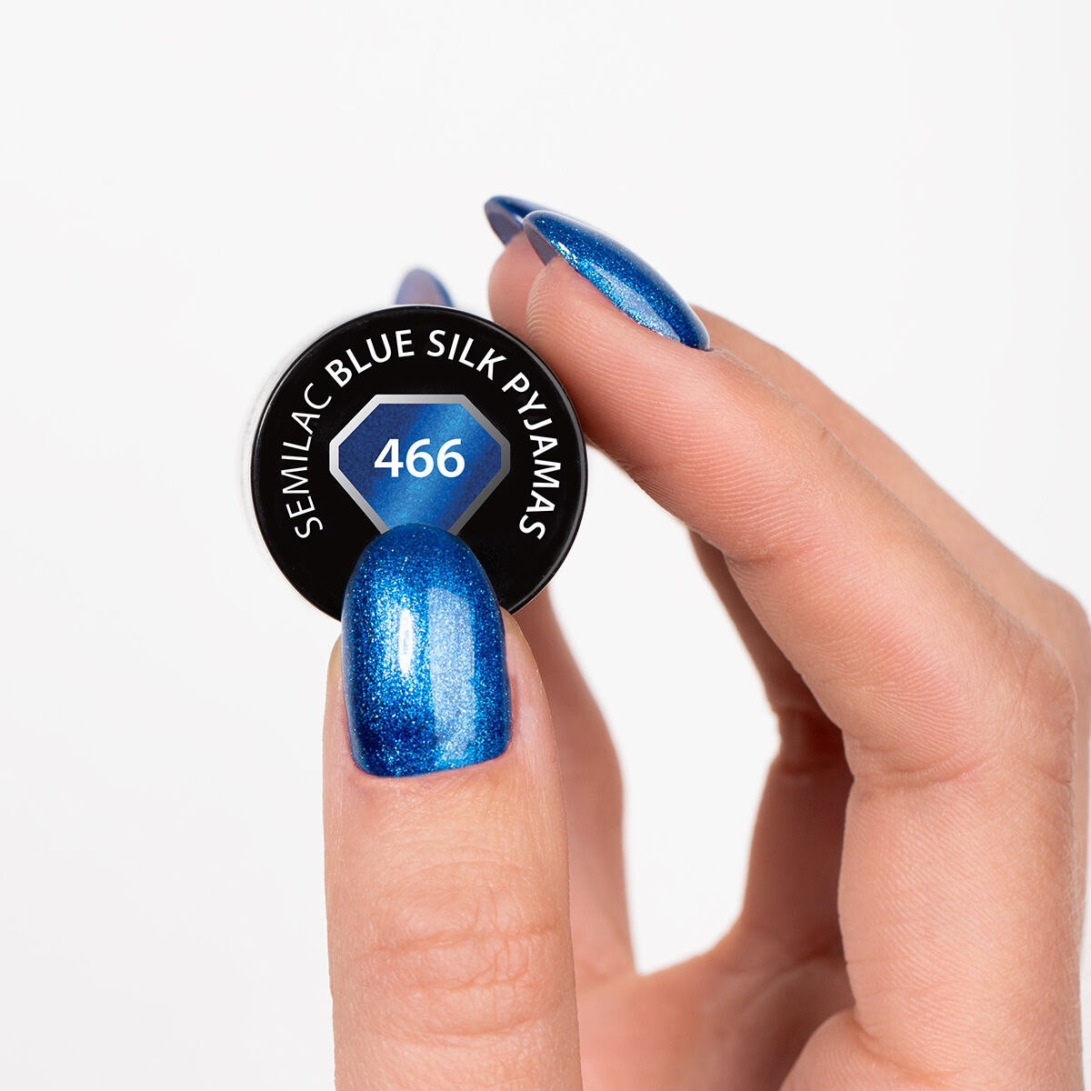 Gelpolish 466 Blue Silk Pijamas - 7 ml-UV Hybrid-Semilac-NR Kosmetik