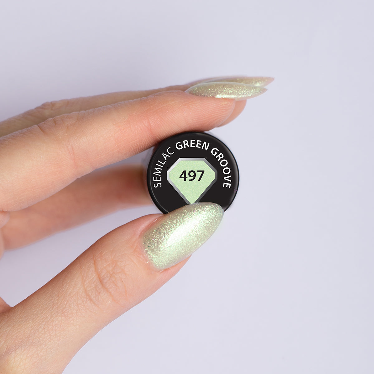 Gelpolish 497 Green Groove - 7 ml-UV Hybrid-Semilac-NR Kosmetik