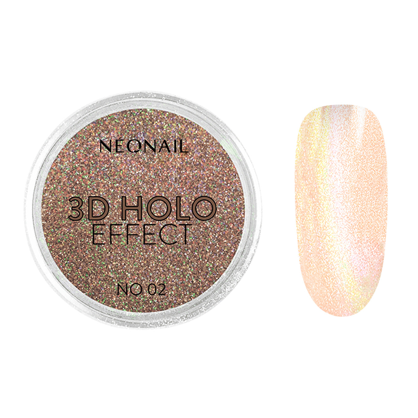 Neglepynt - 3D Holo Effect Peach 02 - 2g-Neglepynt-NeoNail-NR Kosmetik