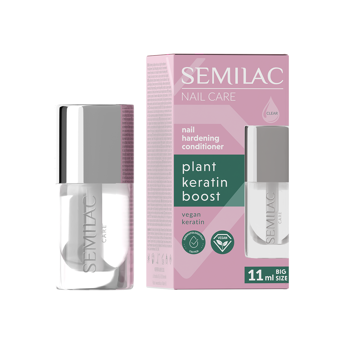 Plant Keratin Boost - Nail Hardening Conditioner - 11 ml-Pleje-Semilac-NR Kosmetik