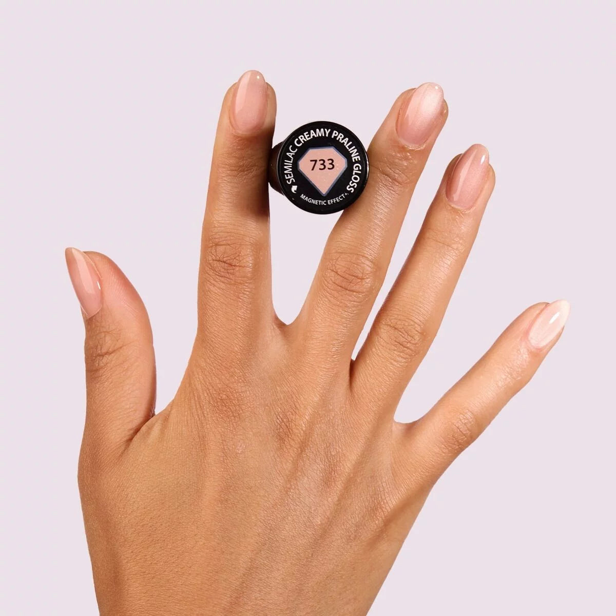 Gelpolish 733 Creamy Praline Gloss - 7 ml -Gelpolish-Semilac-NR Kosmetik