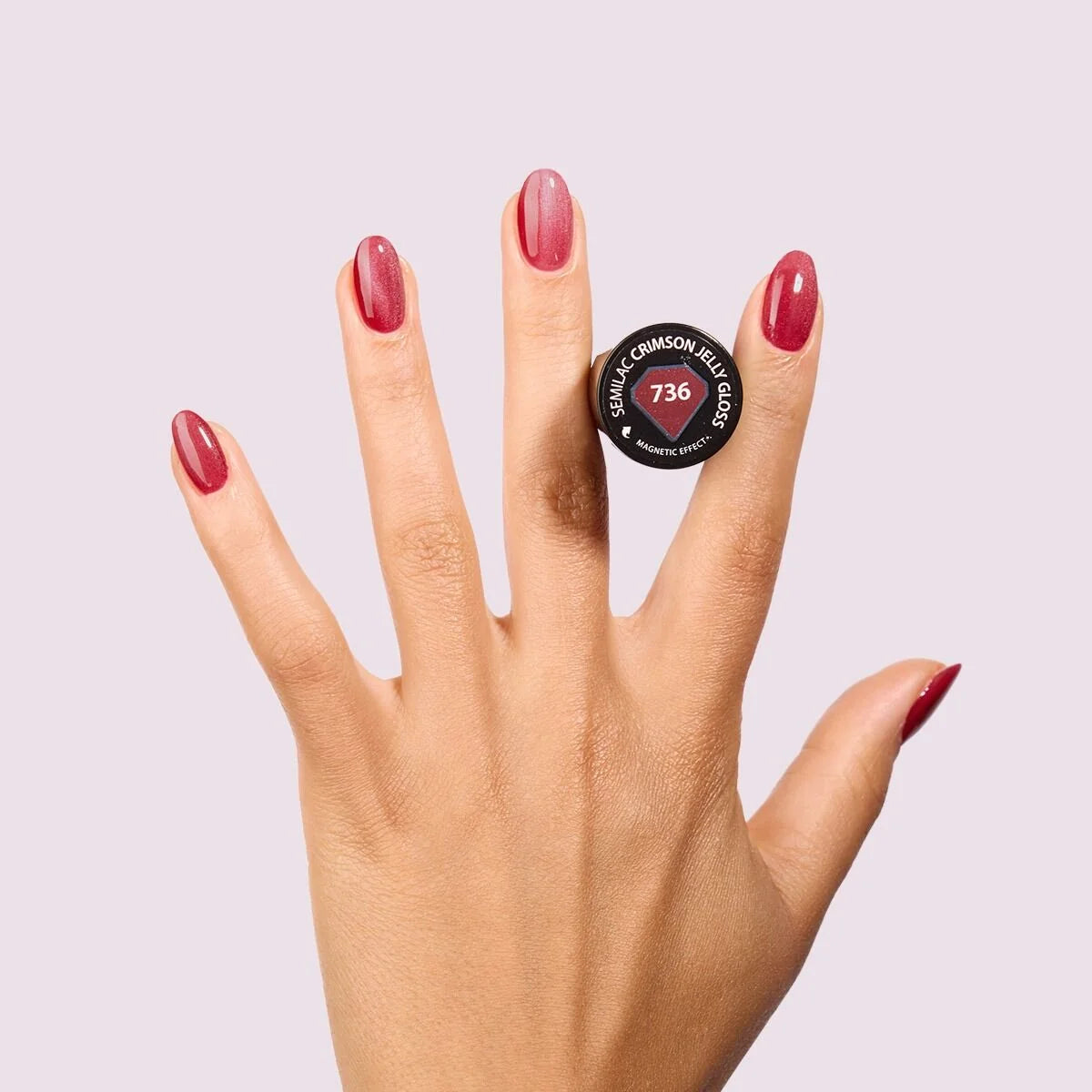 Gelpolish 736 Crimson Jelly Gloss - 7 ml -Semilac-NR Kosmetik