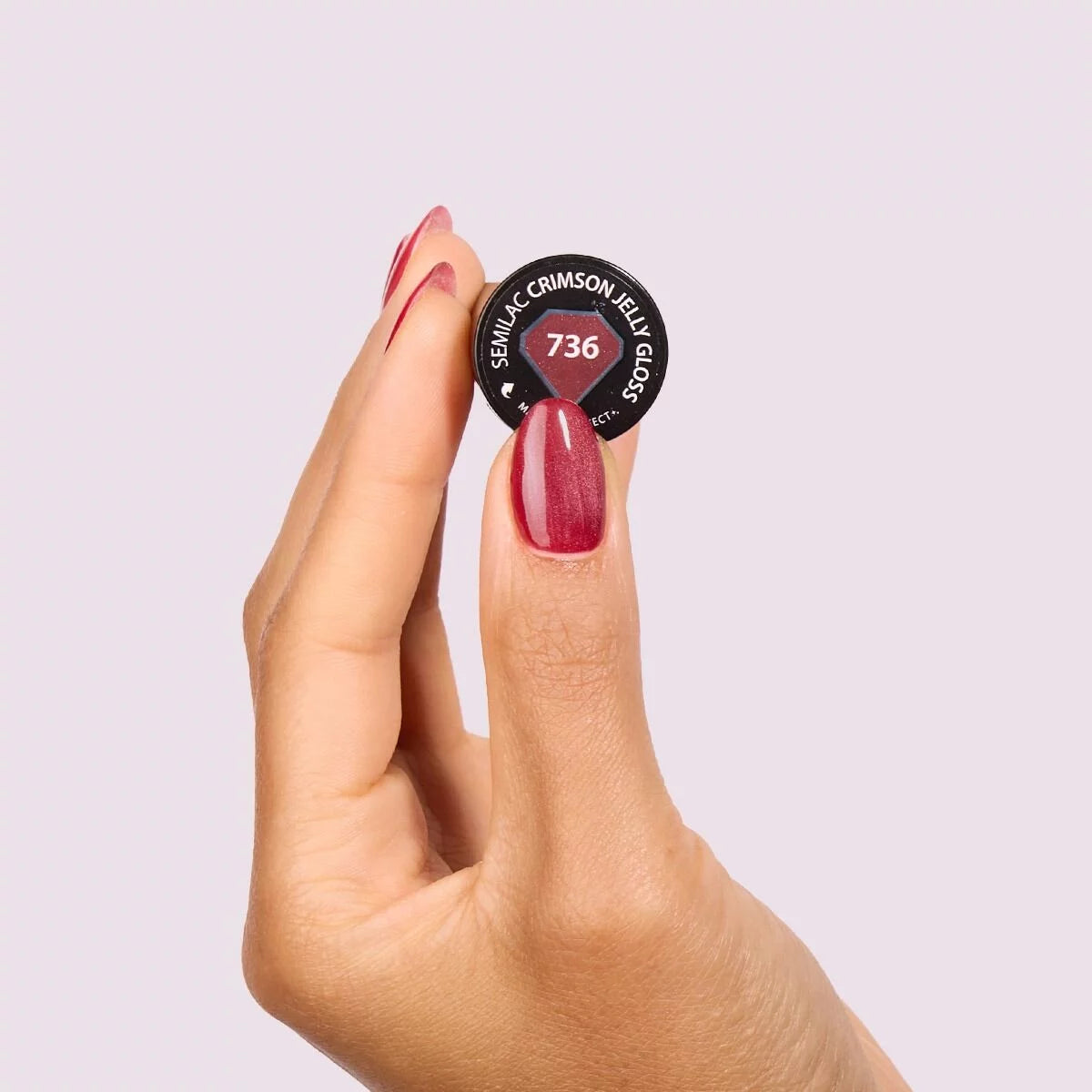 Gelpolish 736 Crimson Jelly Gloss 7 ml -Semilac-NR Kosmetik