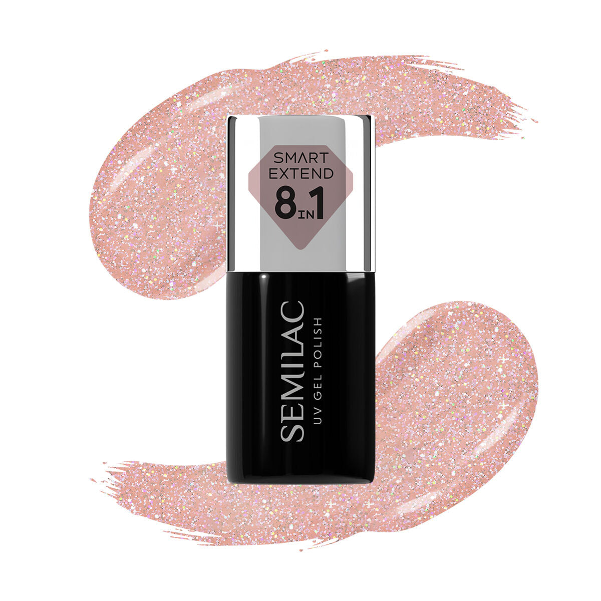 Smart Builder 8in1 - Glitter Dirty Nude 805 - 7 ml-Gelpolish Opbygning-Semilac-NR Kosmetik