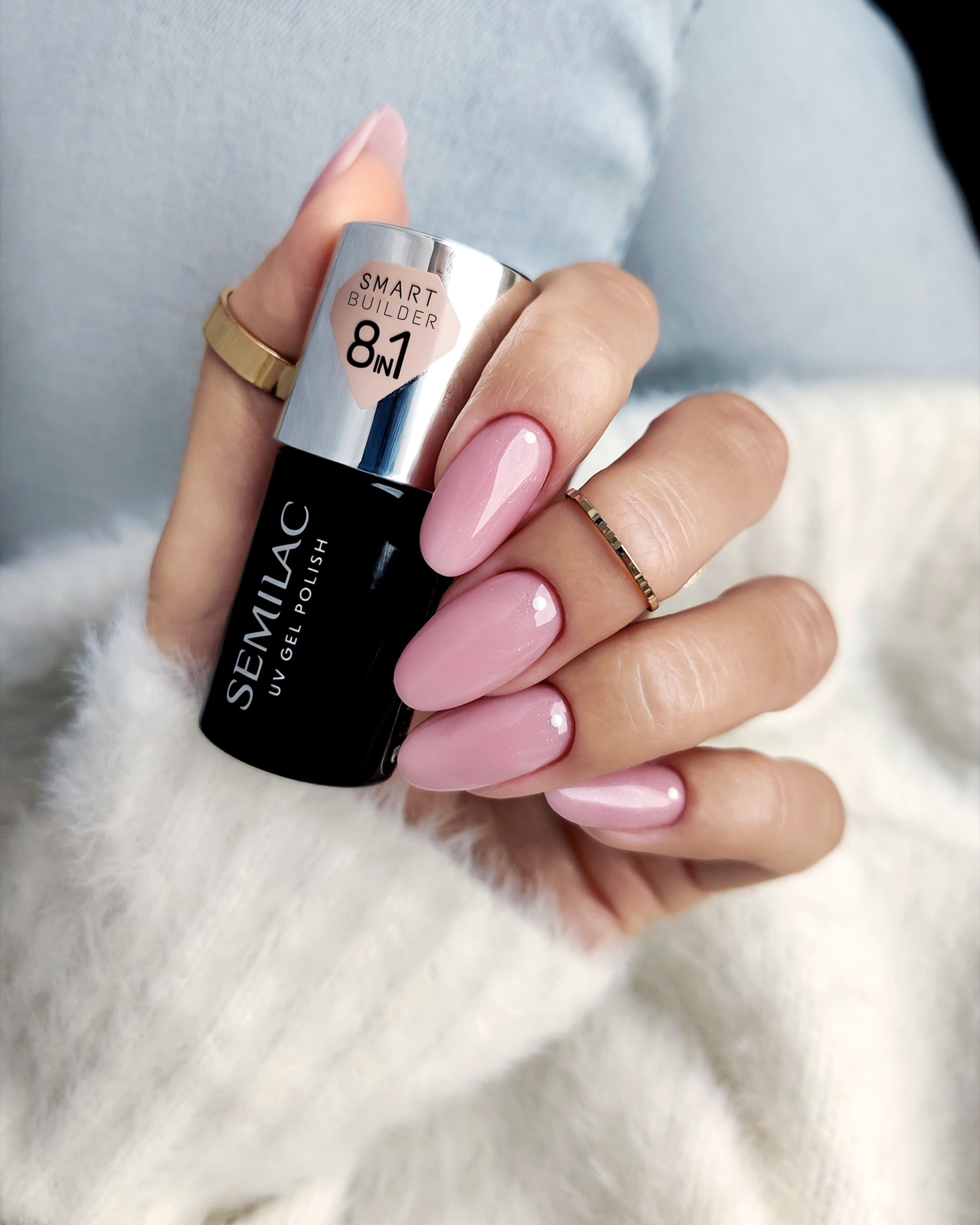 Smart Builder 8in1 - Glitter Dirty Nude 805 - 7 ml-Gelpolish Opbygning-Semilac-NR Kosmetik