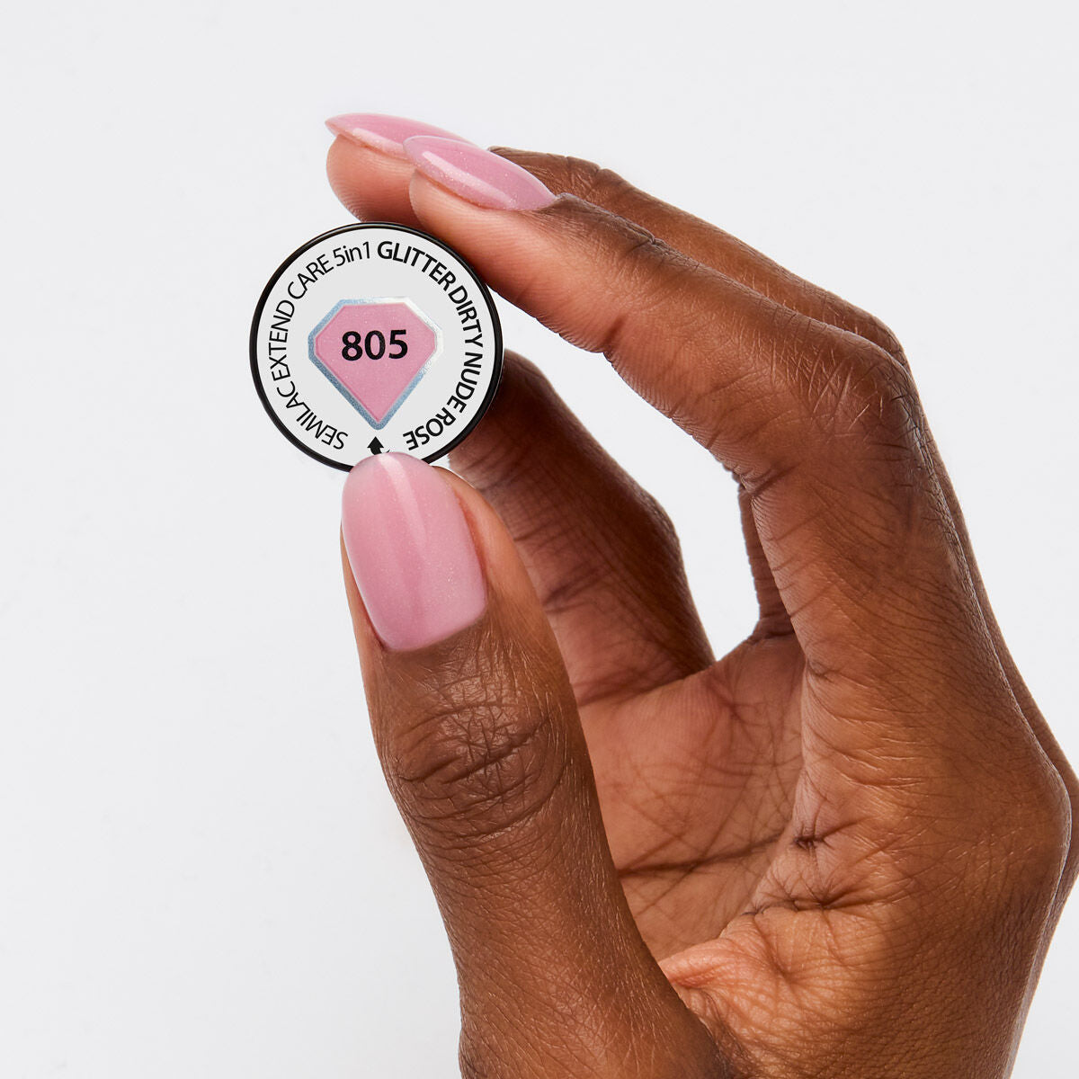 Extend CARE 5i1 Glitter Dirty Nude Rose 805 - 7 ml-Gelpolish Opbygning-Semilac-NR Kosmetik