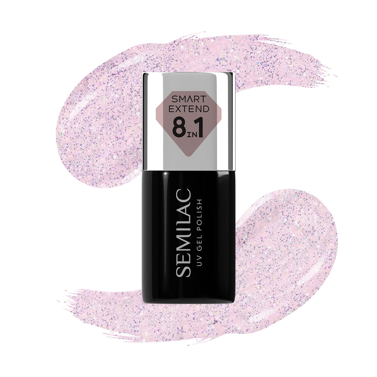 Smart Builder 8in1 - Glitter Delicate Pink 806 - 7 ml-Gelpolish Opbygning-Semilac-NR Kosmetik