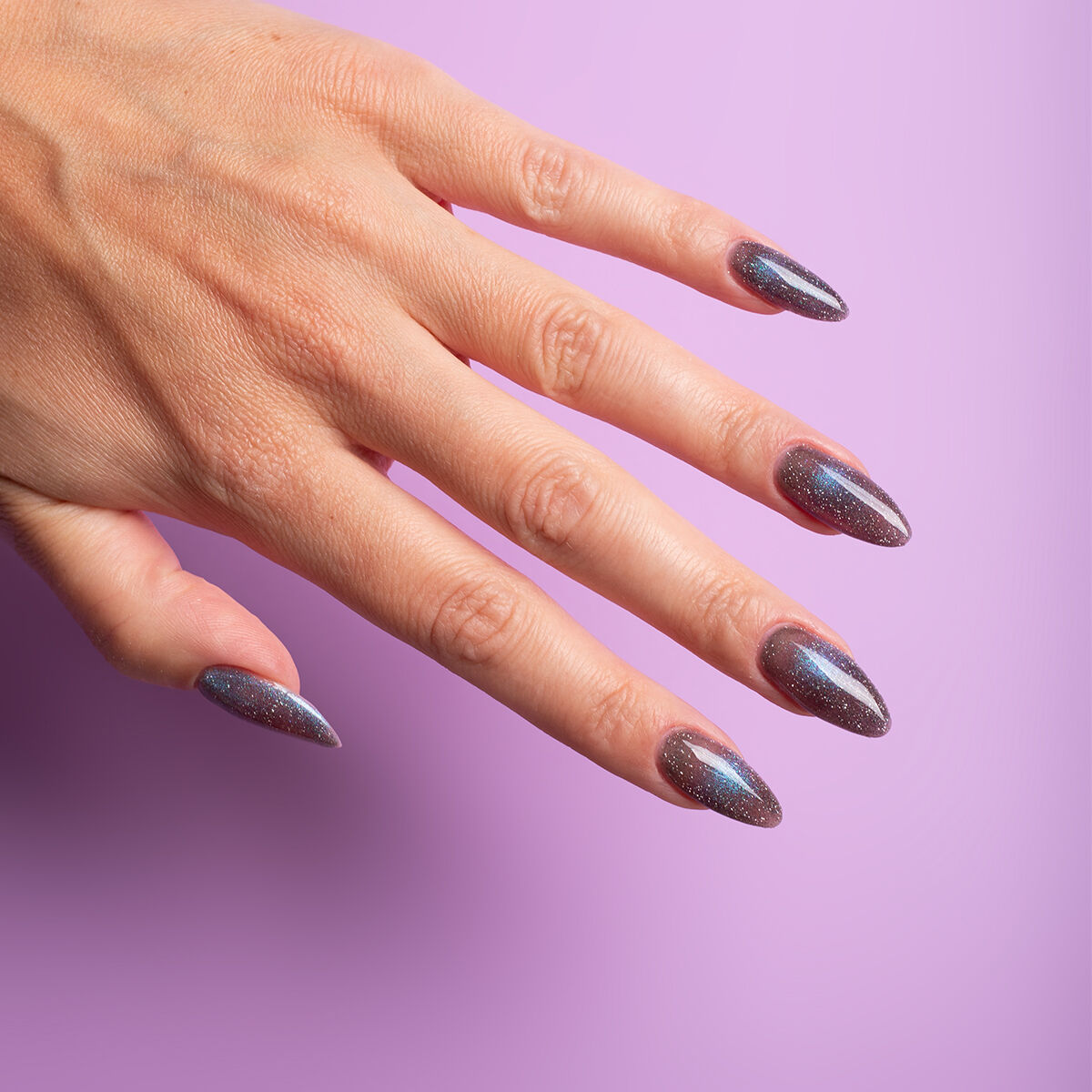 UV Hybrid 828 Grey Holo - 7 ml-CAT EYE-Semilac-NR Kosmetik