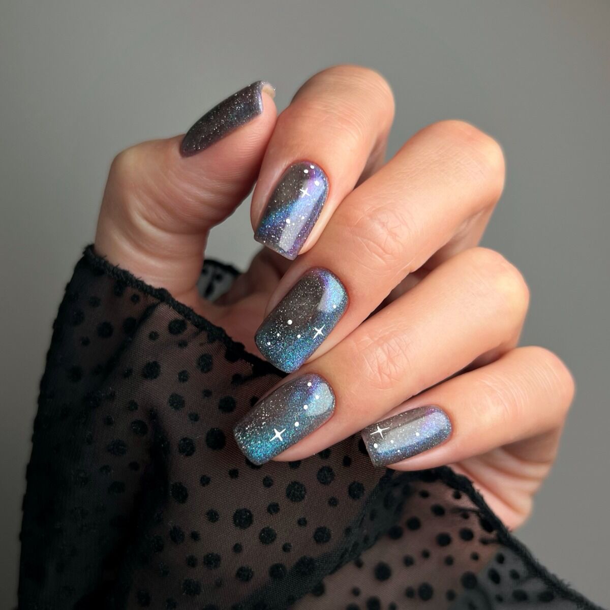 Gelpolish 828 Grey Holo - 7 ml-CAT EYE-Semilac-NR Kosmetik