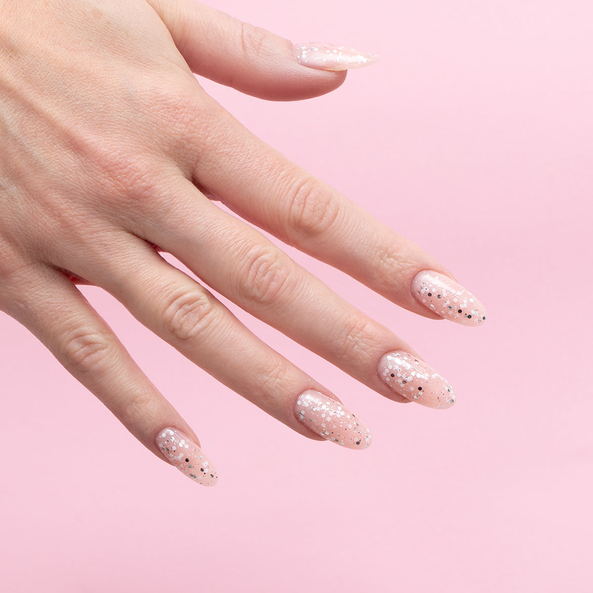 Gelpolish 924 Silver & White Drops - 7 ml-UV Hybrid-Semilac-NR Kosmetik