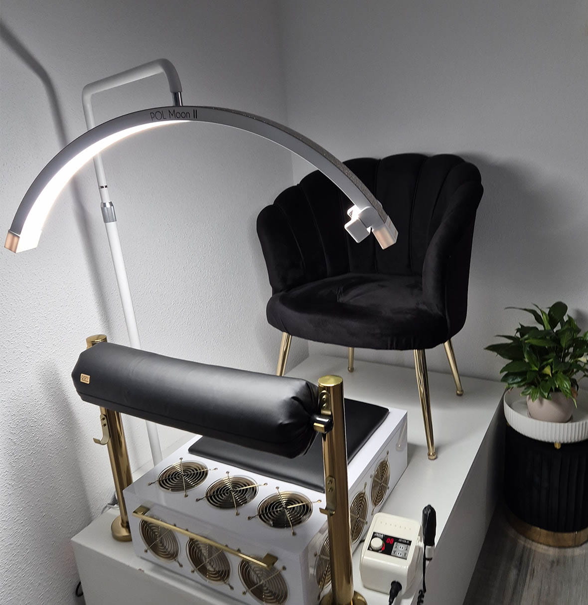 MOON Light med Sten - Hvid-LED Lampe-I-Coucou-NR Kosmetik