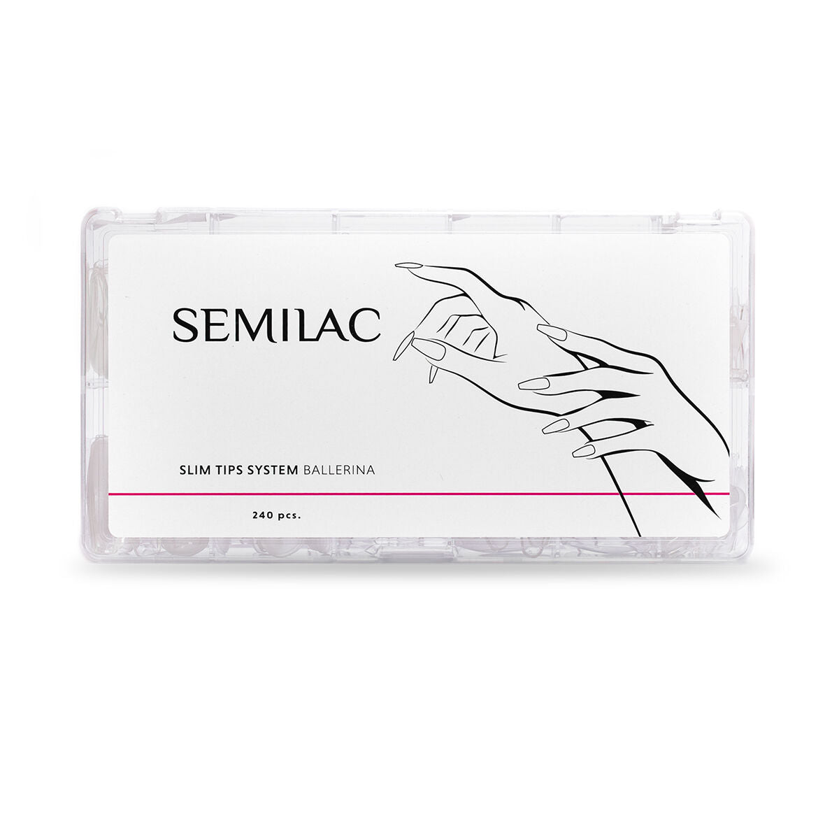 Semilac Slim Tips System Ballerina - Klar 240 stk.-Semilac-NR Kosmetik