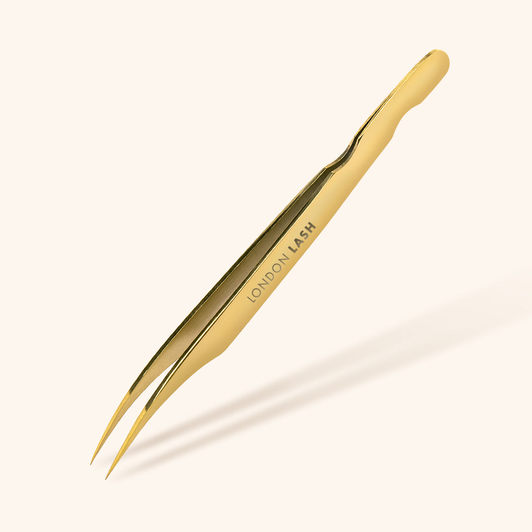 Vinkel Isolations Tweezer-London Lash-Gold N2-NR Kosmetik