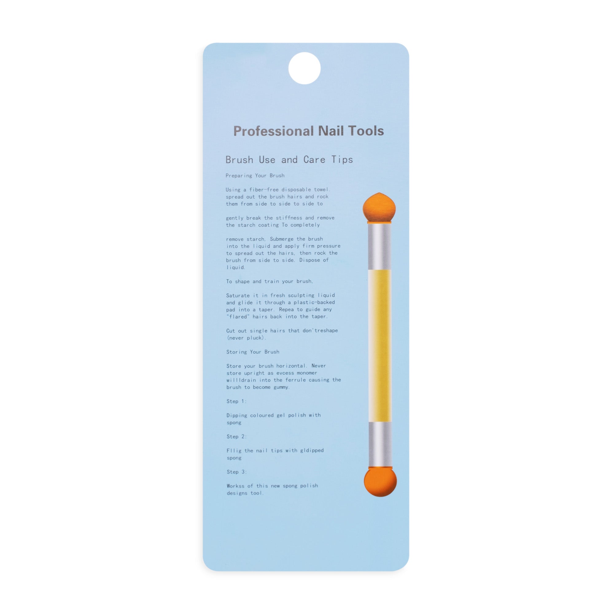 Applikator med 4 stk. udskiftelige svampe-Nail Art Pensel-ABA-NR Kosmetik