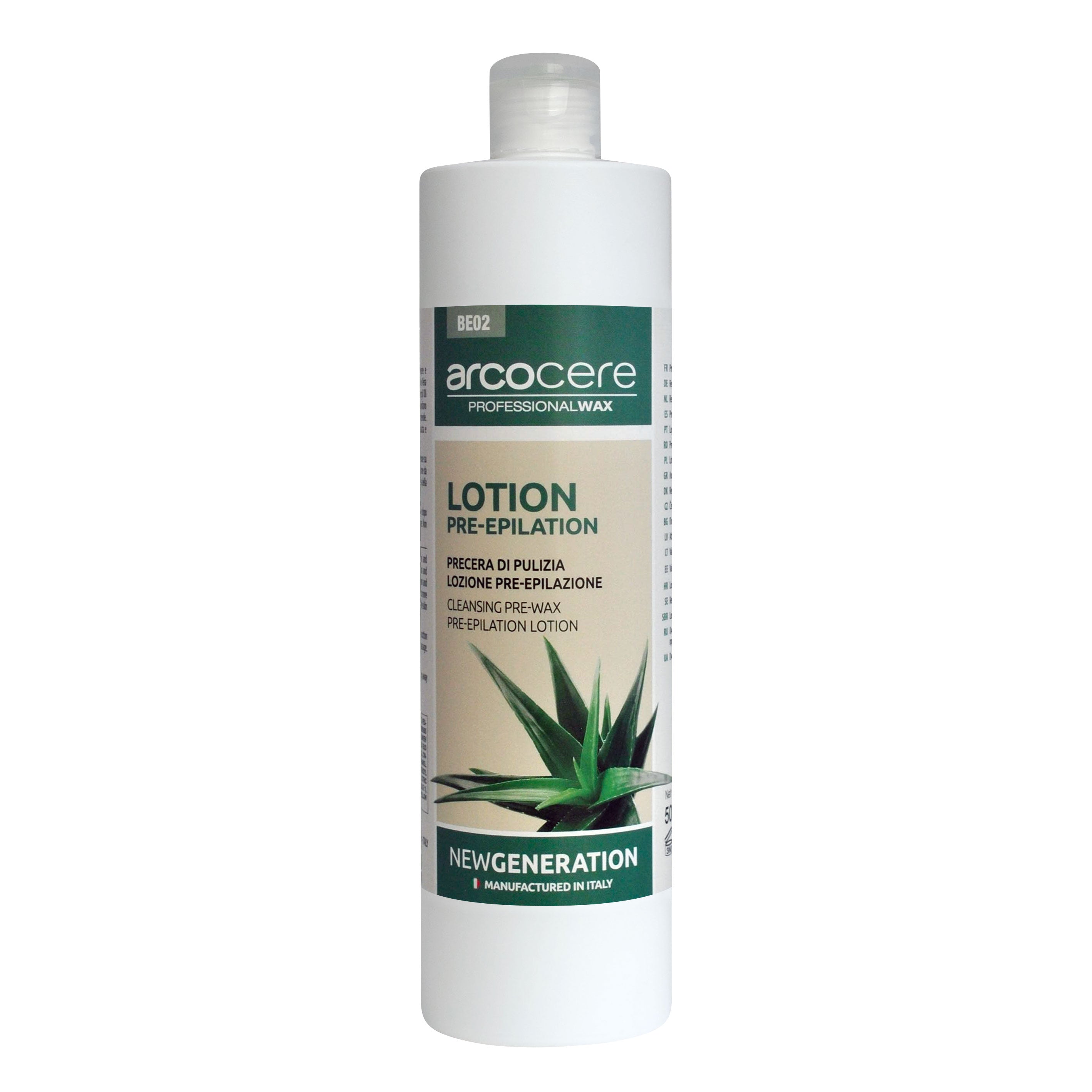 Pre Wax Lotion BE02 - Aloe - 500 ml-Voks-ARCOCERE-NR Kosmetik