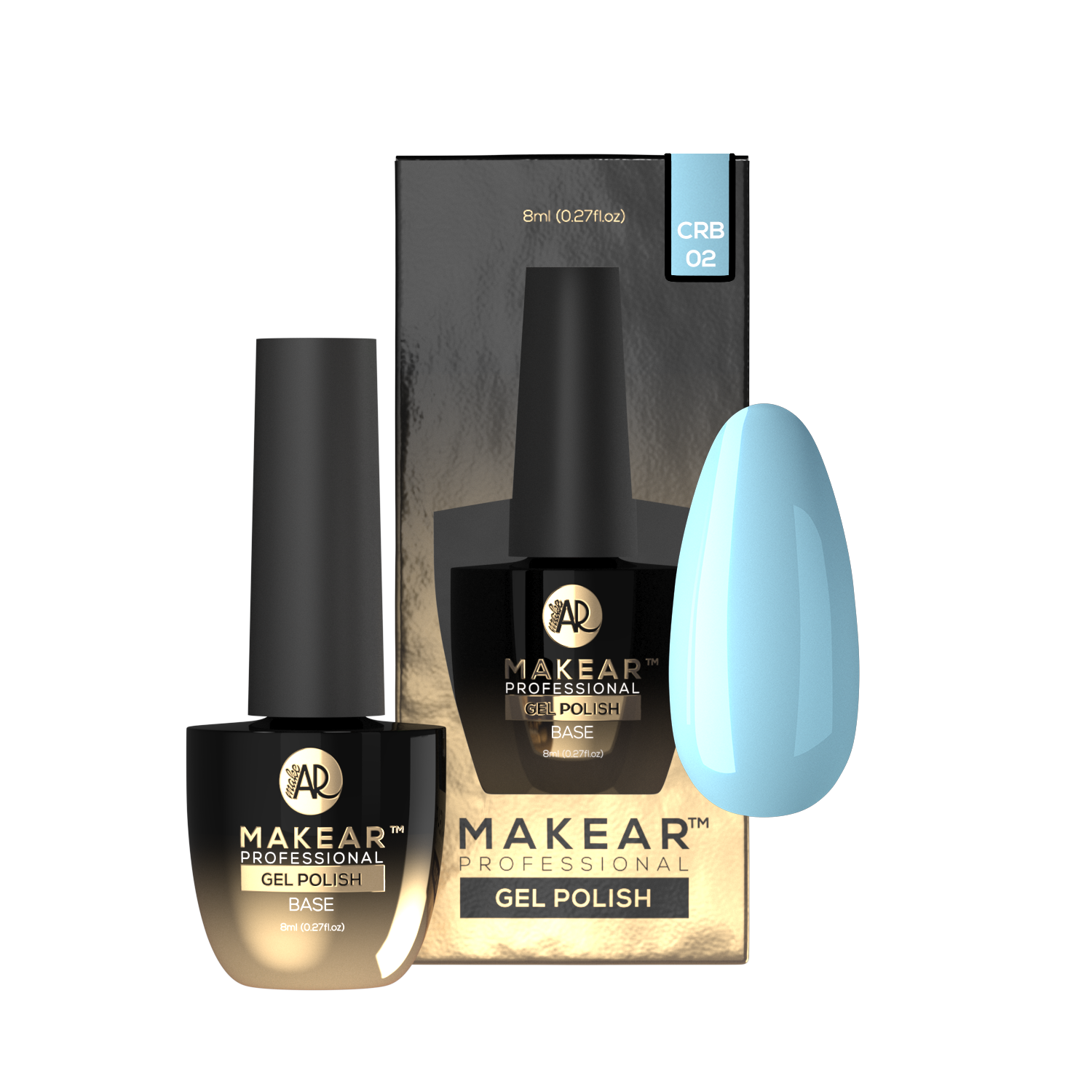 Rubber Base CRB02 - Azzure - 8 ml-Gelpolish Base-MAKEAR-NR Kosmetik