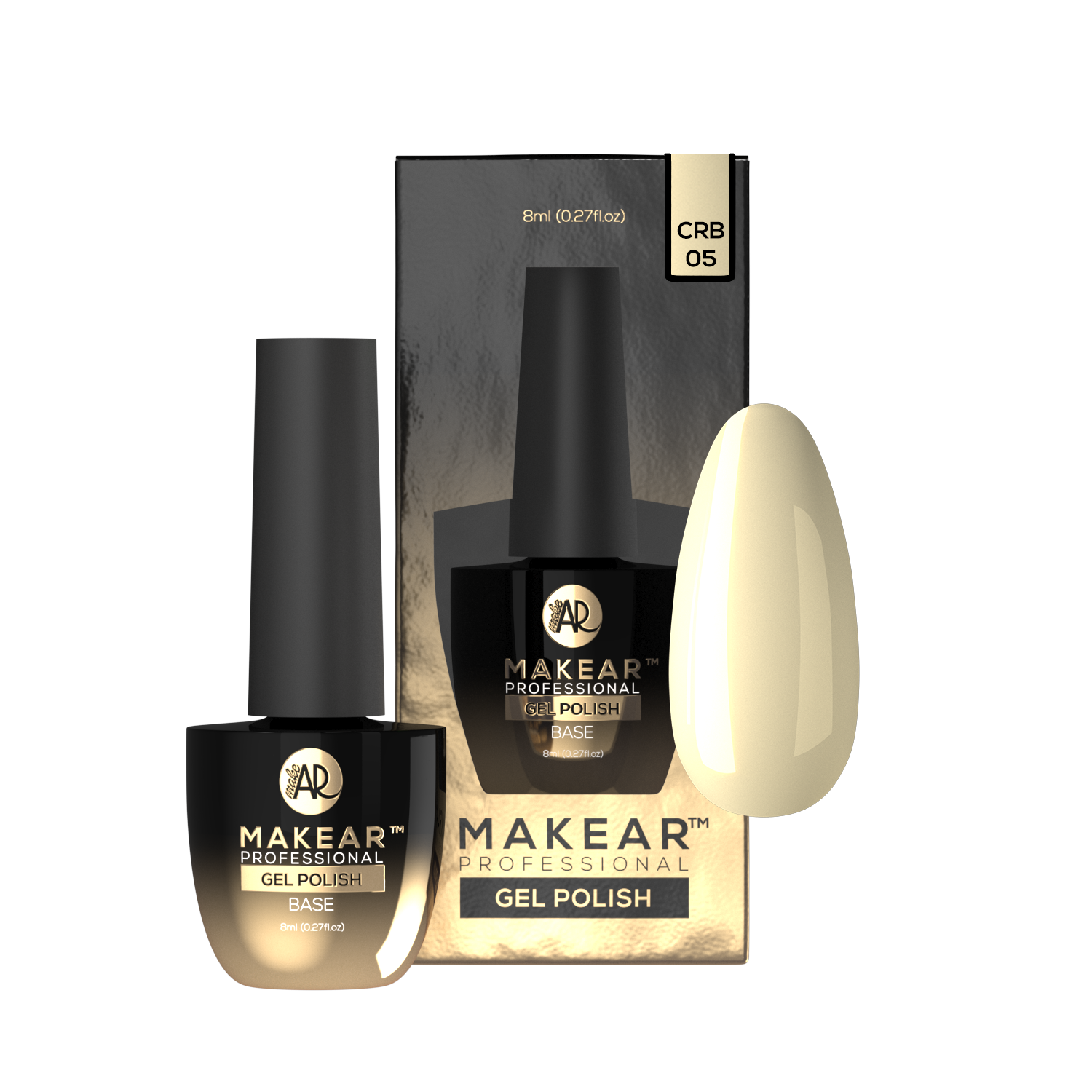 Rubber Base CRB05 - Sunny - 8 ml-Gelpolish Base-MAKEAR-NR Kosmetik