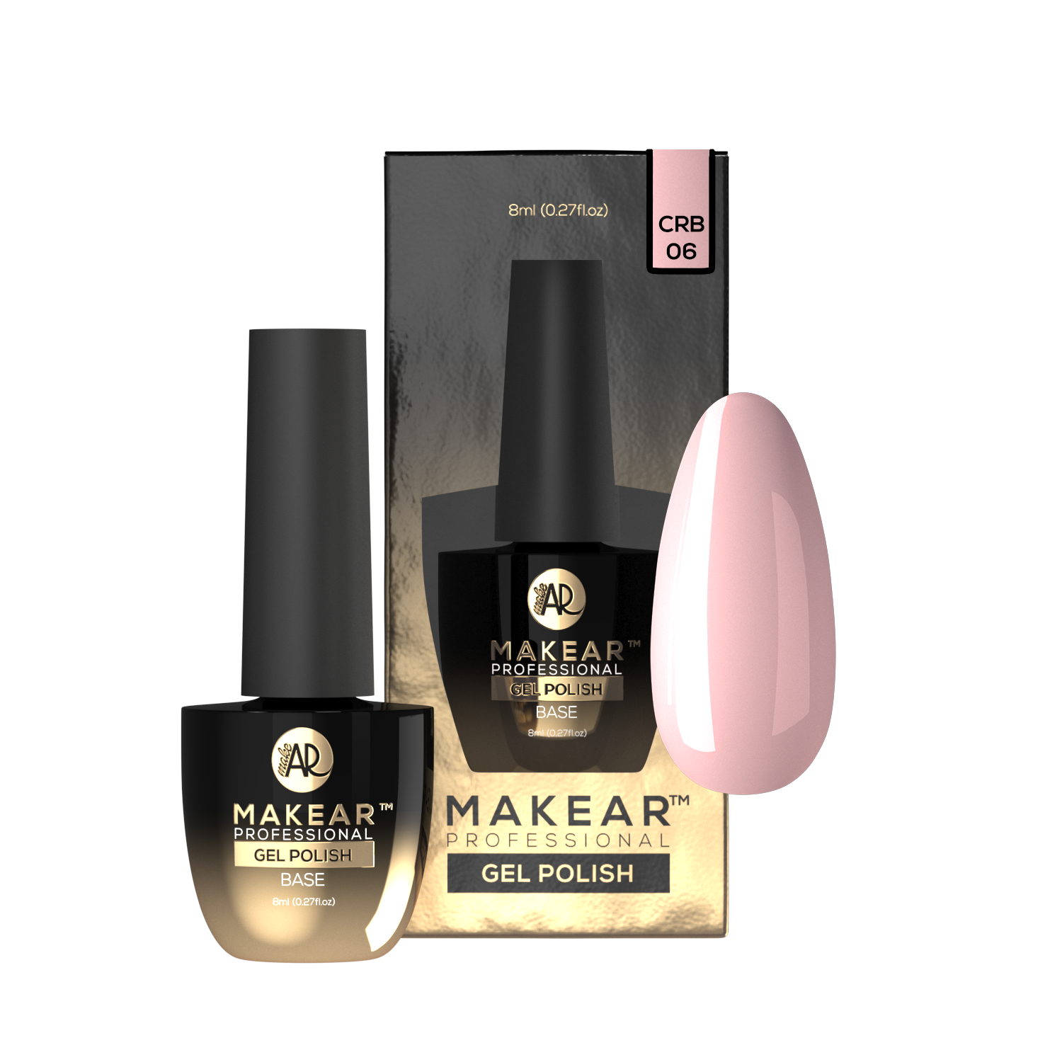 Rubber Base CRB06 - Peach - 8 ml-Gelpolish Base-MAKEAR-NR Kosmetik