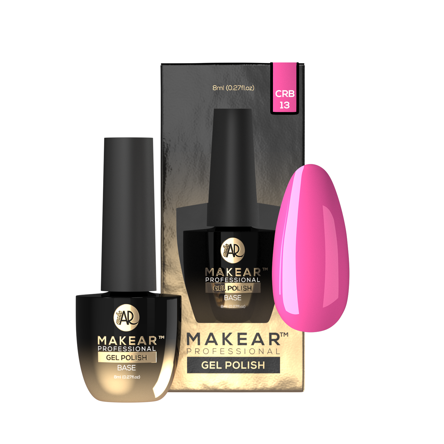 Rubber Base CRB13 - Electro Candy - 8 ml-Gelpolish Base-MAKEAR-NR Kosmetik
