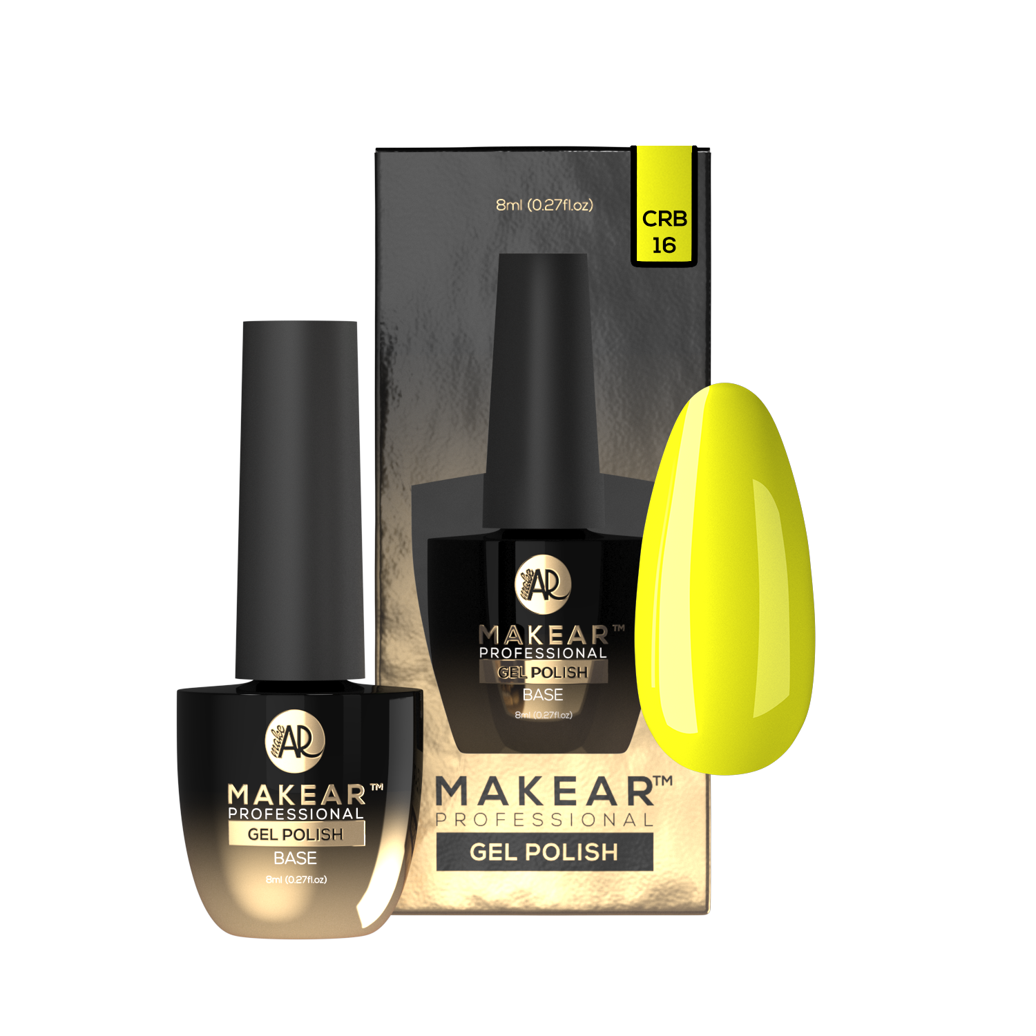 Rubber Base CRB16 - Bahama Yellow - 8 ml-Gelpolish Base-MAKEAR-NR Kosmetik