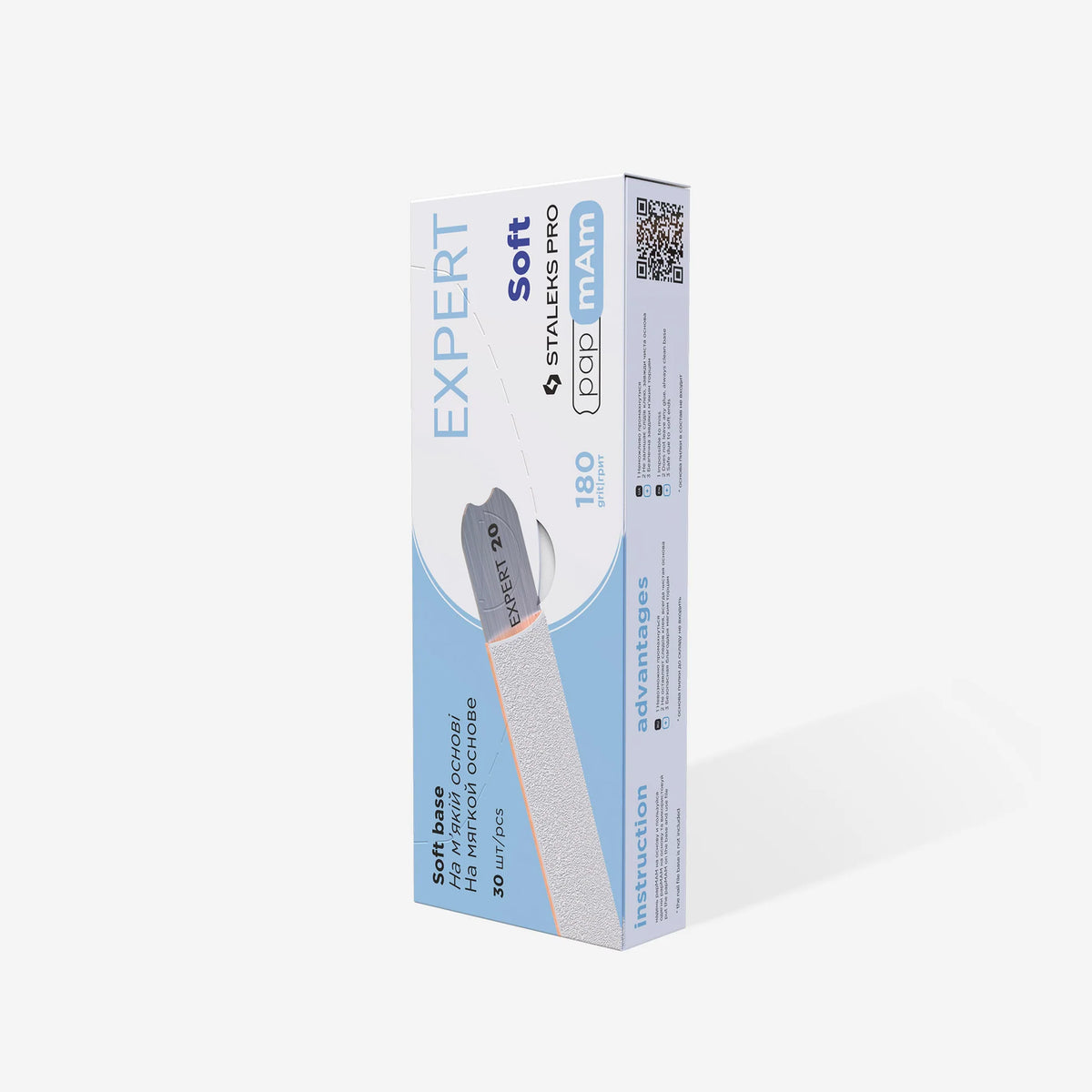 Engangsneglefile til Metalbase - 180 - 25 stk - papmAm-neglefil-STALEKS-NR Kosmetik