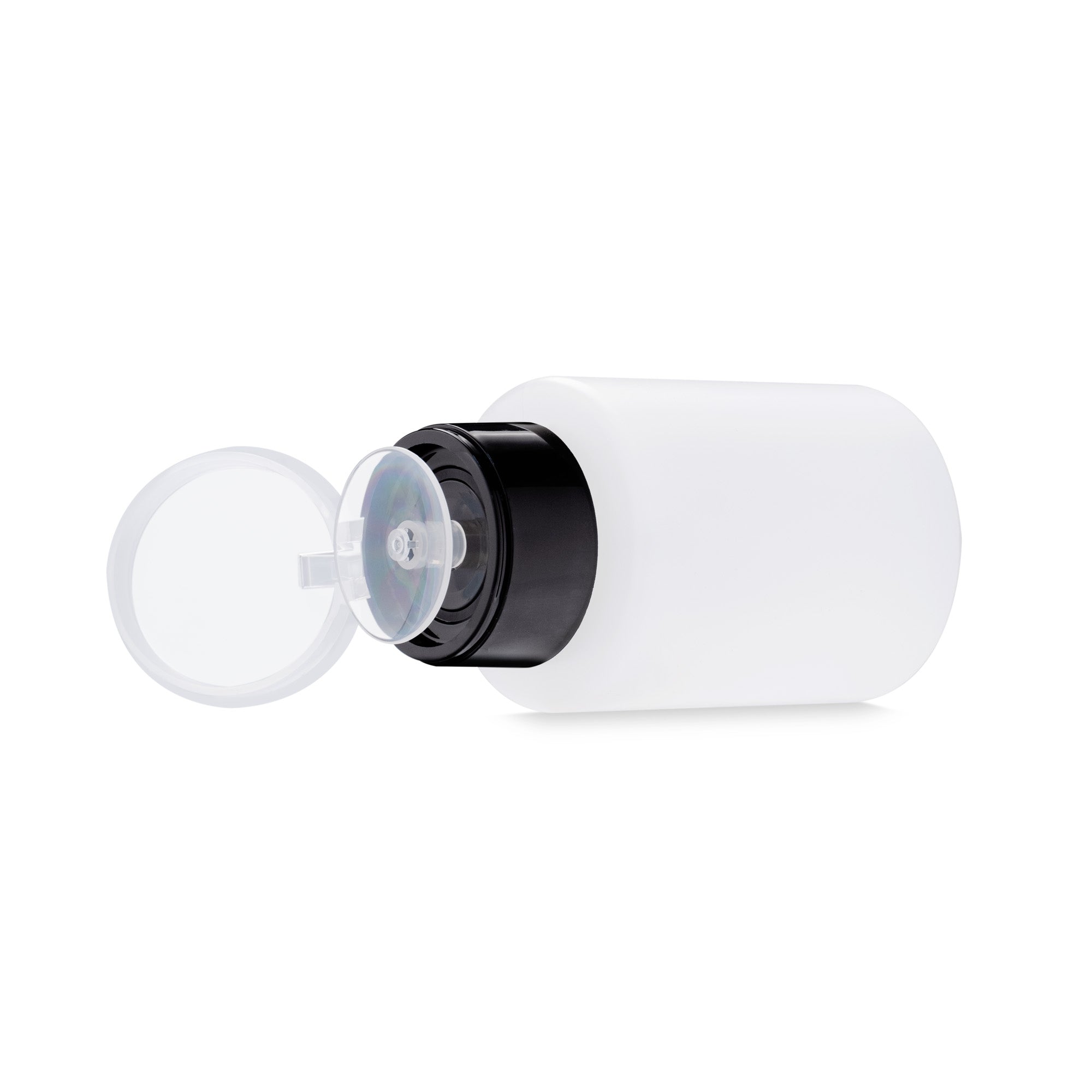 Beholder med pumpe 150 ml - Sort låg-Salon tilbehør-ABA-NR Kosmetik
