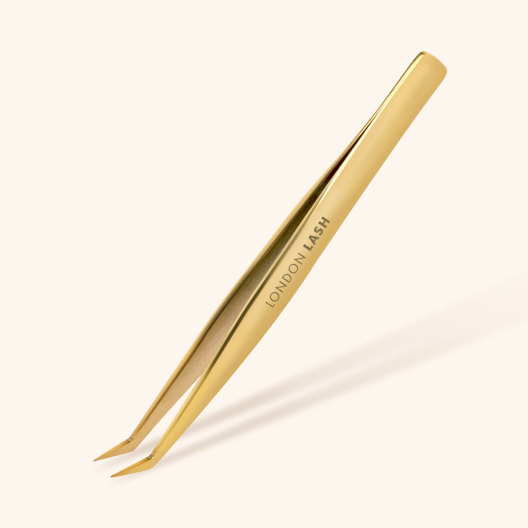 Fine Tip Volume Tweezers-London Lash-Titanium Gold - N21-NR Kosmetik