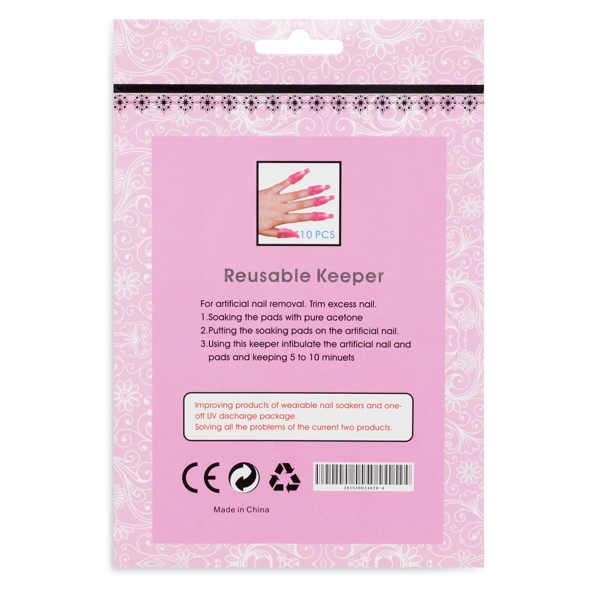 Negleklips til aftagning Hvid - 10 stk-ABA-NR Kosmetik