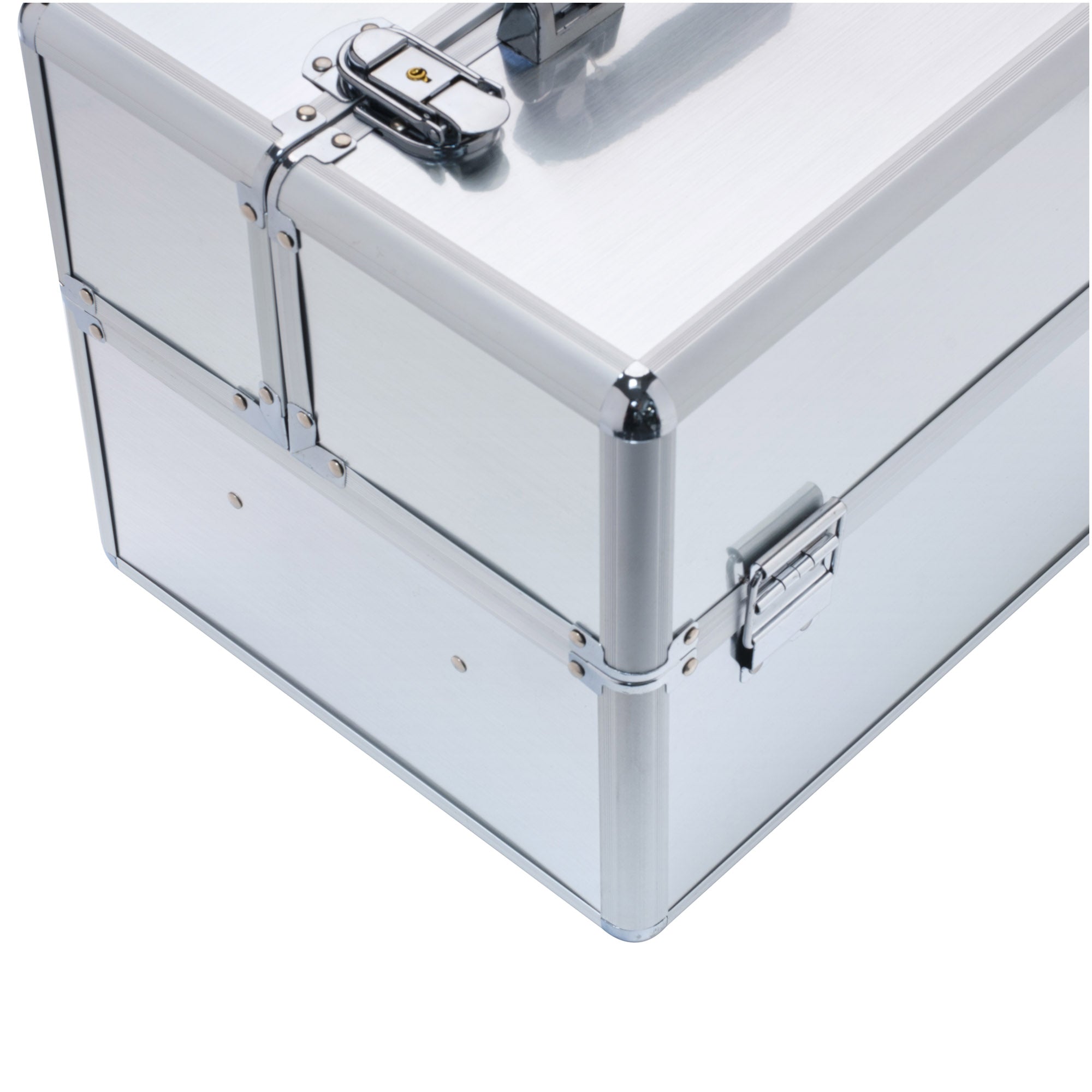 Kuffert XL Sølv-Salon tilbehør-ABA-NR Kosmetik