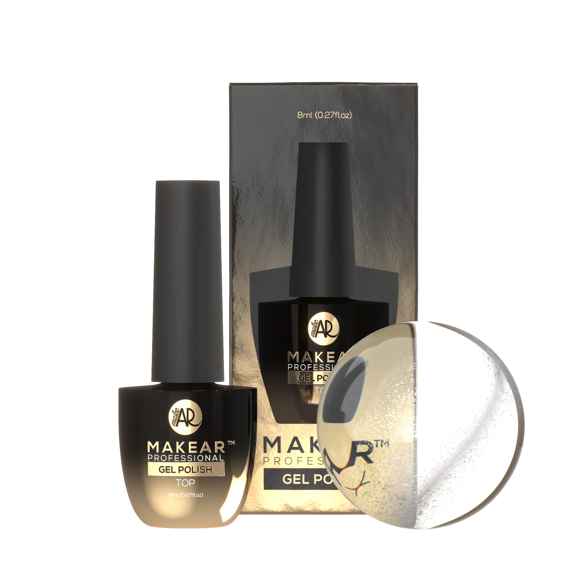 Top No Wipe Cat Eye Silver - 8 ml-Gelpolish Top-MAKEAR-NR Kosmetik