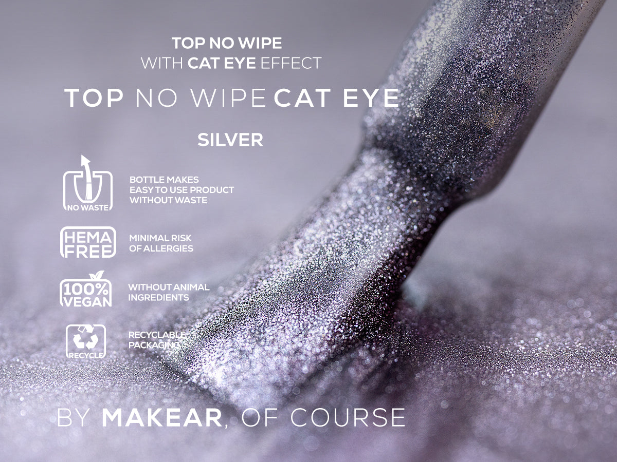 Top No Wipe Cat Eye Silver - 8 ml-Gelpolish Top-MAKEAR-NR Kosmetik