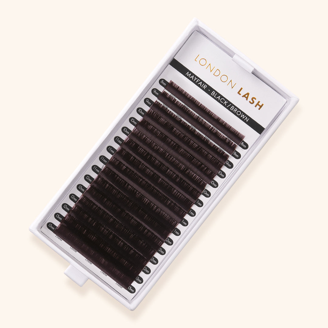 Black Brown Faux Mink Mayfair 2D-3D-London Lash-C-0.10-MIX 8-13-NR Kosmetik