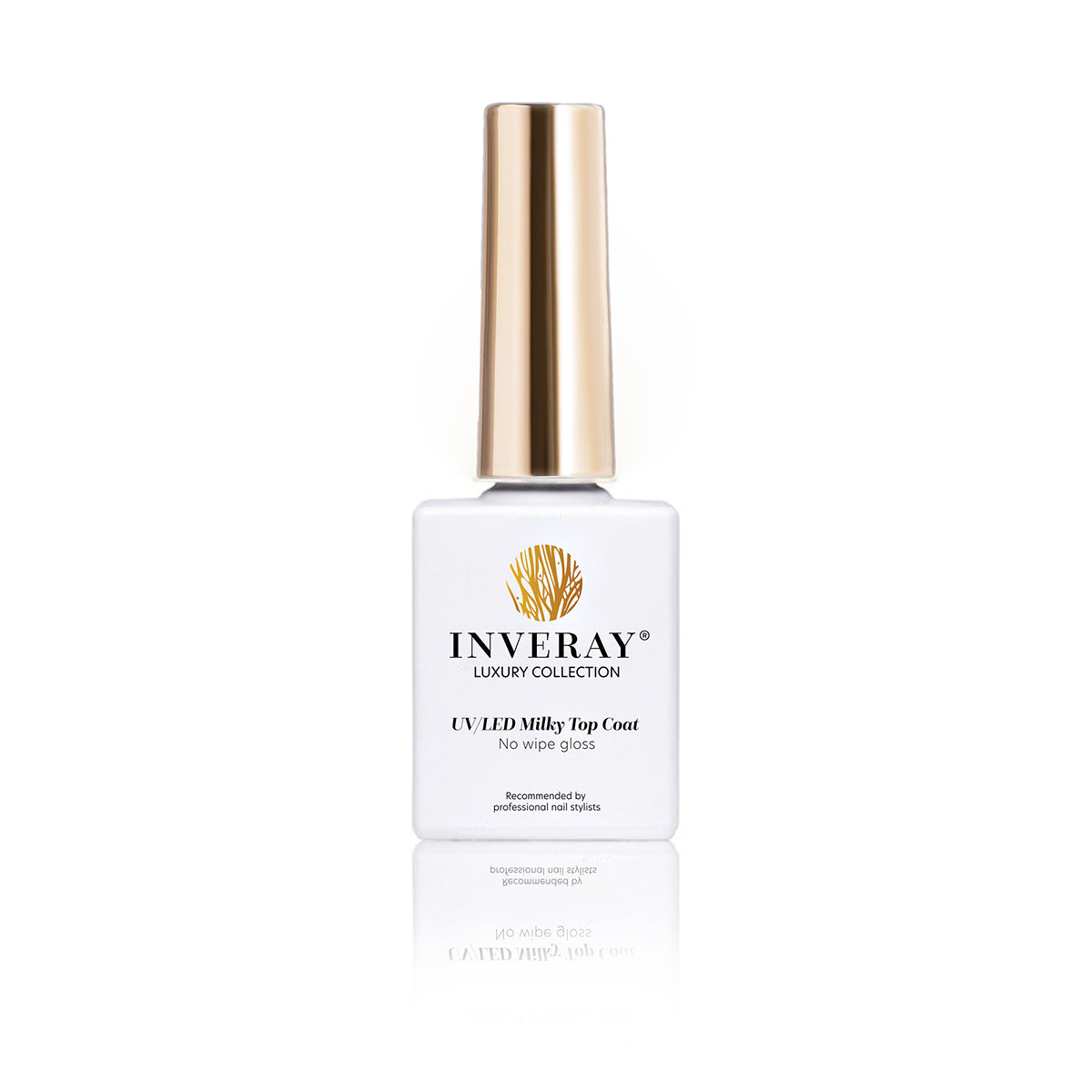 Milky Top Coat No Wipe - 10 ml (BESKADIGEDE VARER)-UV Hybrid TOP/BASE-Inveray-NR Kosmetik