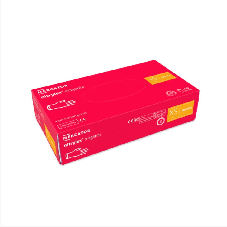 Nitrilhandsker - Magenta - 100 stk-Handsker-ABA-XS-NR Kosmetik