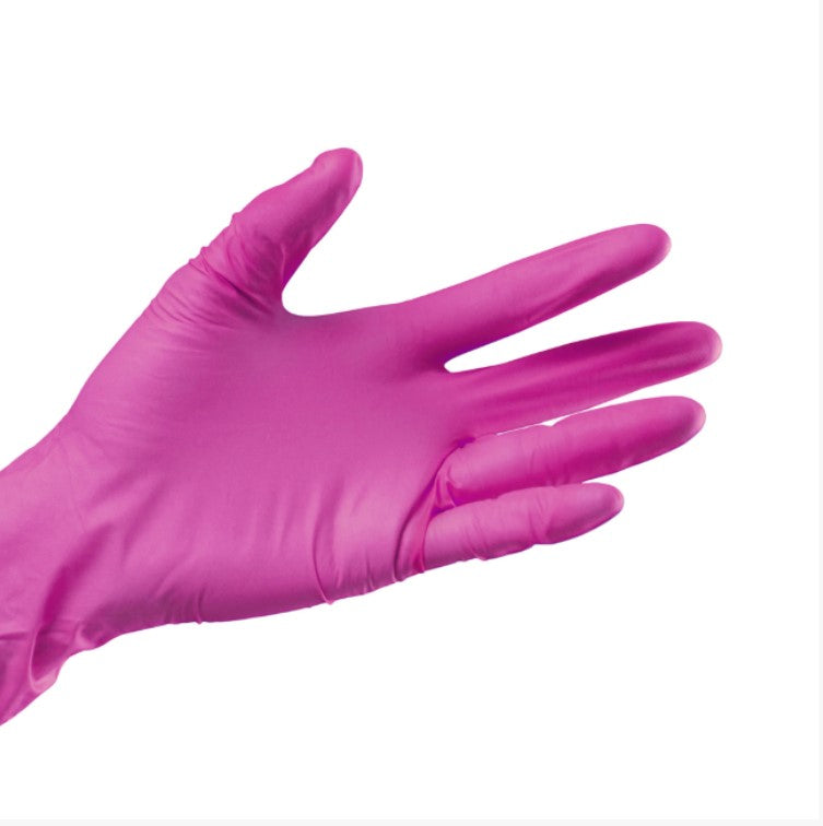 Nitrilhandsker - Magenta - 100 stk-Handsker-ABA-XS-NR Kosmetik