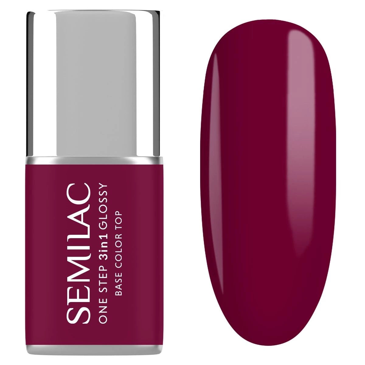One Step Glossy Gelpolish - Plum Wine S775 - 7 ml-3i1-Semilac-NR Kosmetik