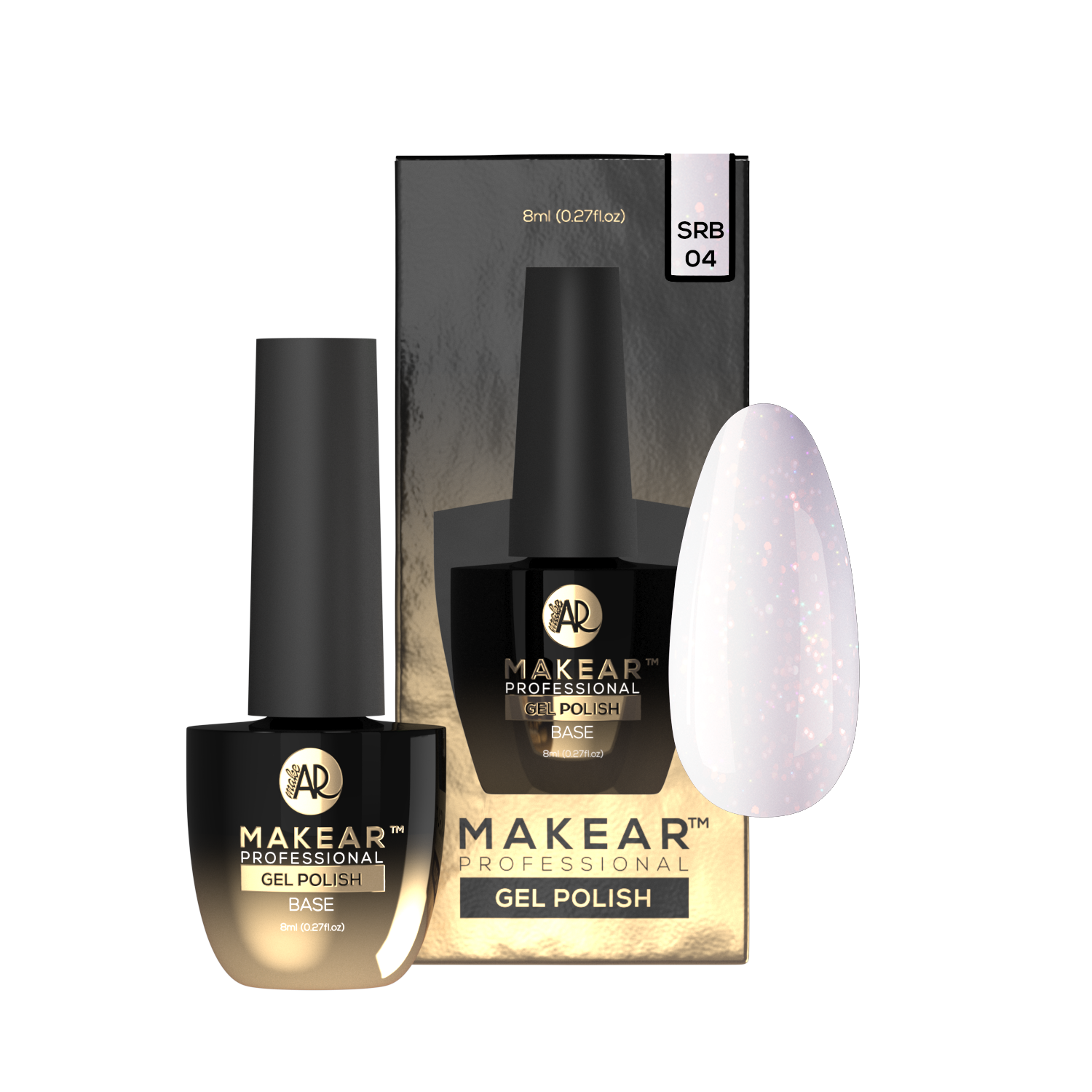 Rubber Base SRB04 - Sagitta, Sparkling - 8 ml-Gelpolish Base-MAKEAR-NR Kosmetik