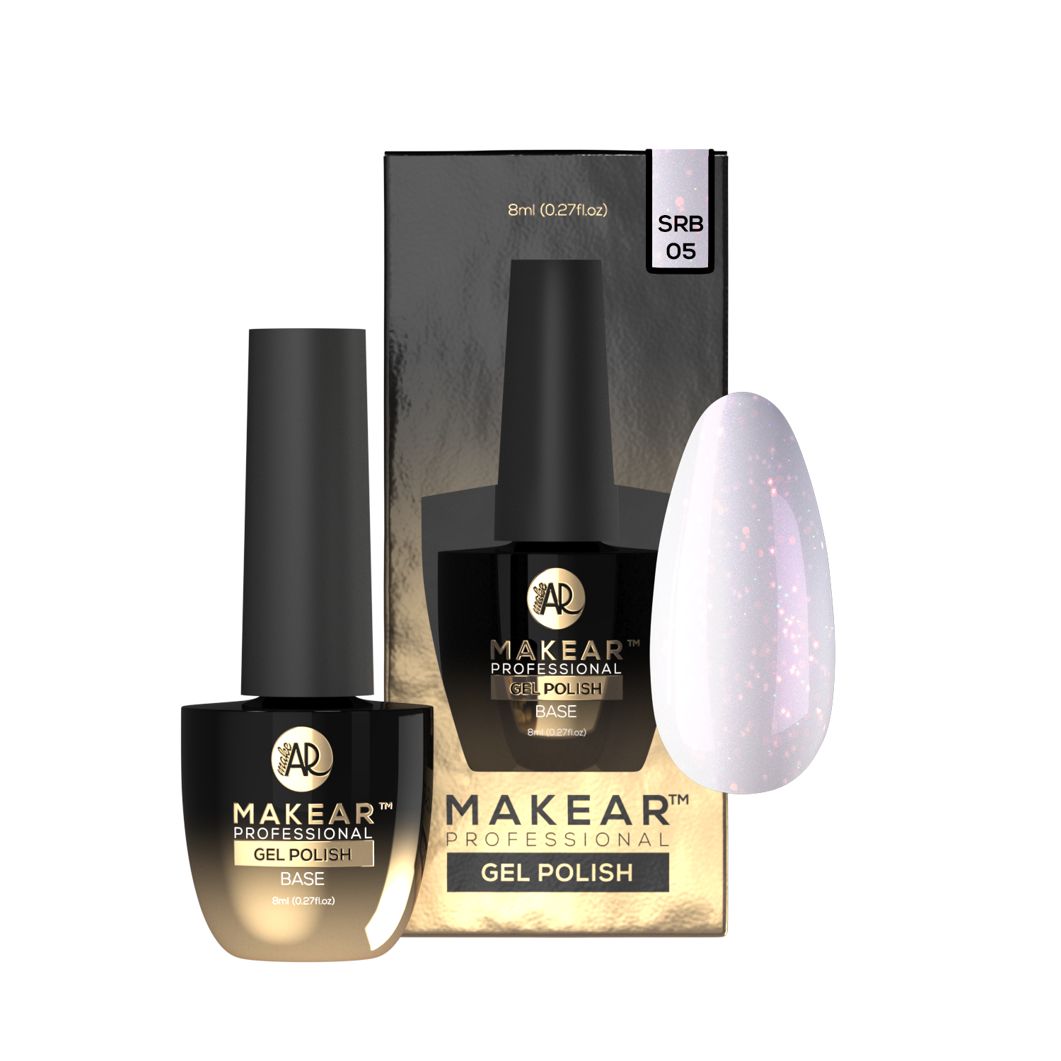 Rubber Base SRB05 - Perseus, Sparkling - 8 ml-Gelpolish Base-MAKEAR-NR Kosmetik