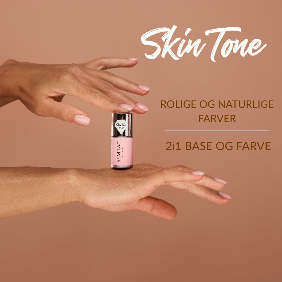 Skin Tone Cover Base - Glitter Beige 7 ml-UV Hybrid TOP/BASE-Semilac-NR Kosmetik