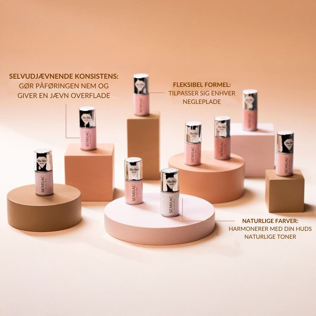Skin Tone Cover Base - Glitter Beige 7 ml-UV Hybrid TOP/BASE-Semilac-NR Kosmetik