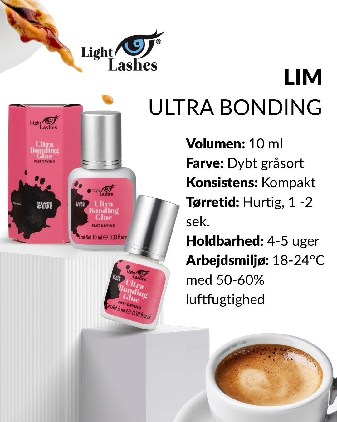 Lim - Ultra Bonding - 5ml-lim til vipper-Light Lashes-NR Kosmetik