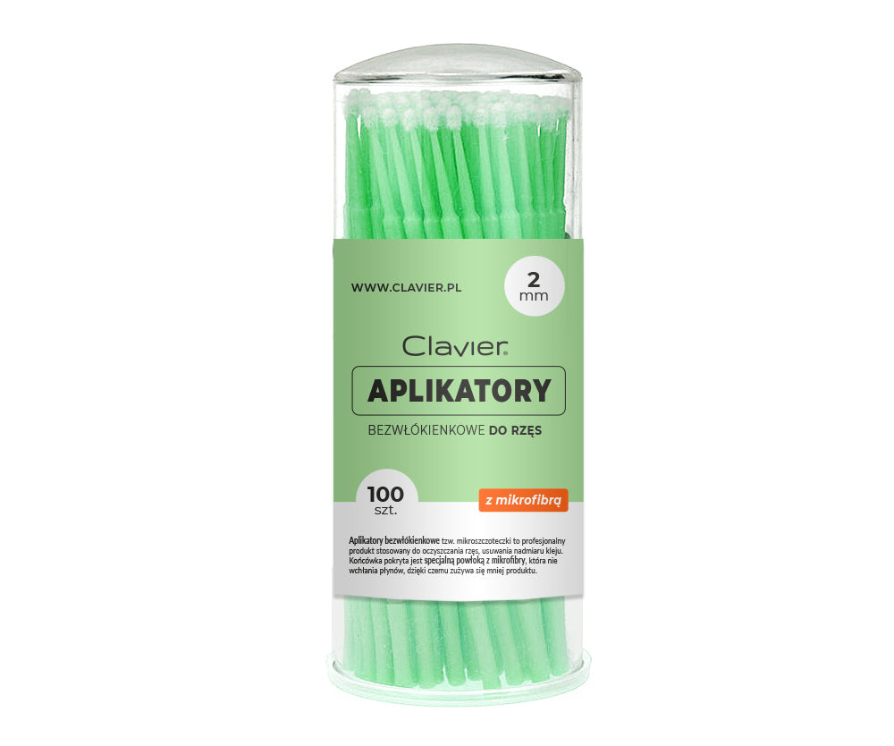 Microbrush Applikator 2 mm Grøn - 100 stk.-vipper tilbehør-Clavier-NR Kosmetik